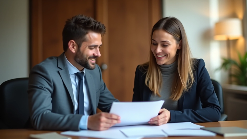 Professionista che aiuta un cliente con documenti fiscali