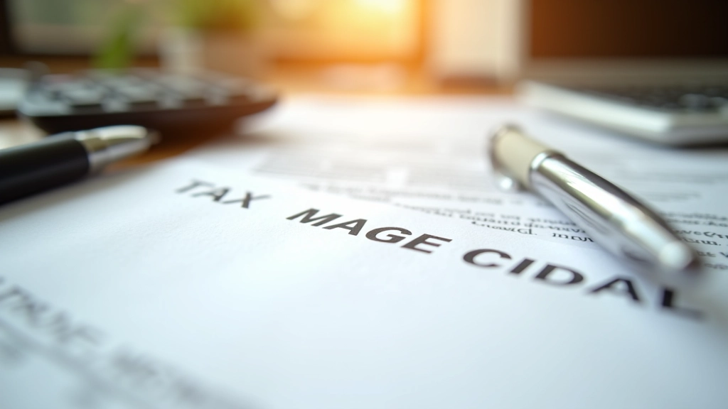 Documento del codice fiscale italiano su tavolo bianco