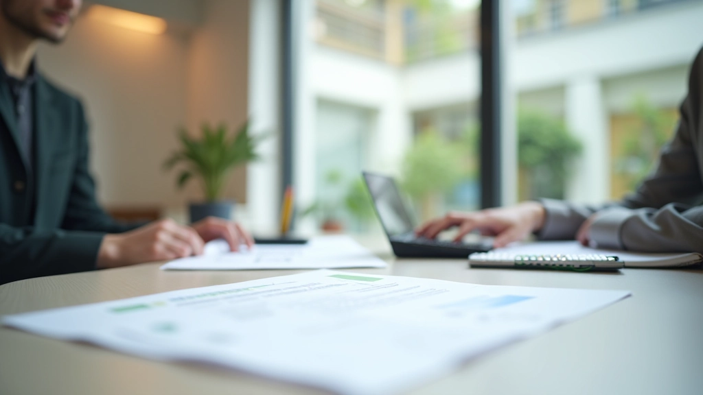 Ambiente moderno di consulenza fiscale con documenti e strumenti di lavoro su scrivania