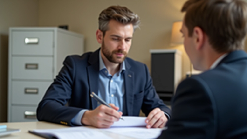 Consulente fiscale spiega la dichiarazione dei redditi a una cliente in ufficio moderno